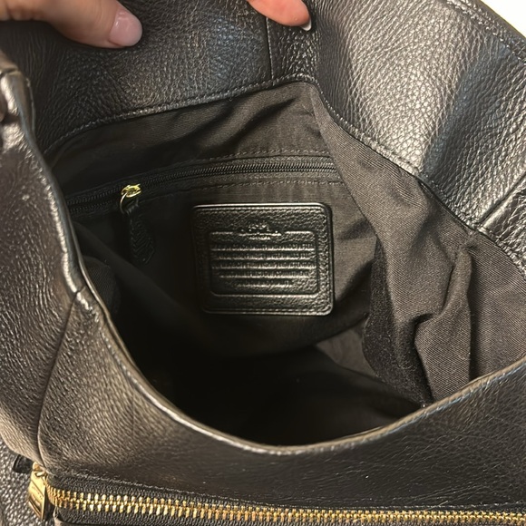Coach Black Leather Hobo Tote Bag - Picture 8 of 11